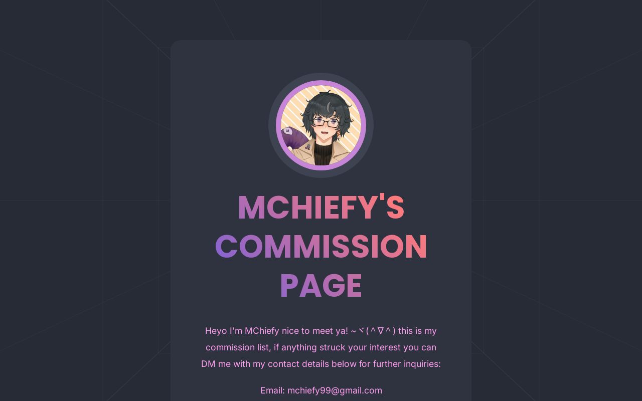 MChiefy Commission Page
